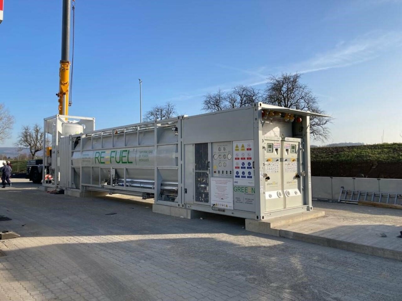 Beginn der Installationsarbeiten